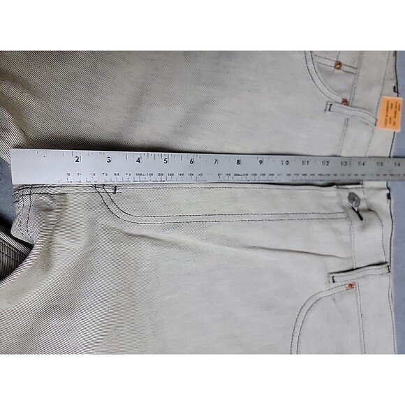 Levis Mens 501 Jeans 40x34 Straight Gray Shrink Fit Button Fly High Rise Cotton - Picture 10 of 16